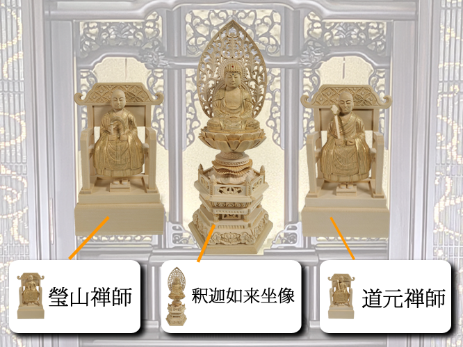 曹洞宗本尊仏像の飾り方の画像